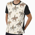 Vintage Cowboy Riding Horses Seamless Pattern – Country Western Style by The High Hippo