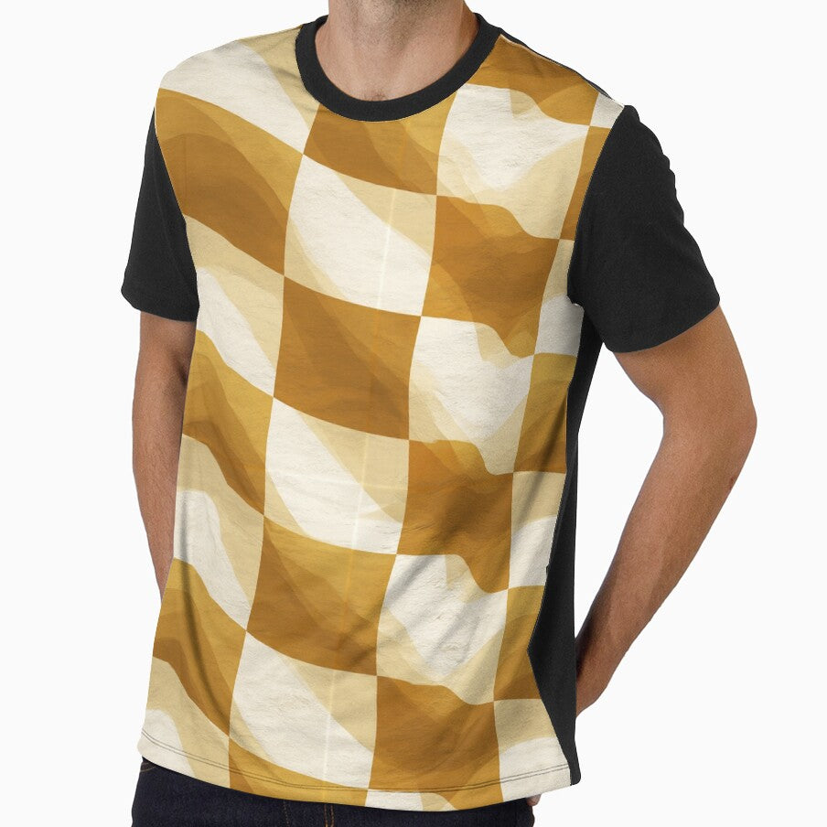 Mustard Retro Curve Pattern by Piotrek0001