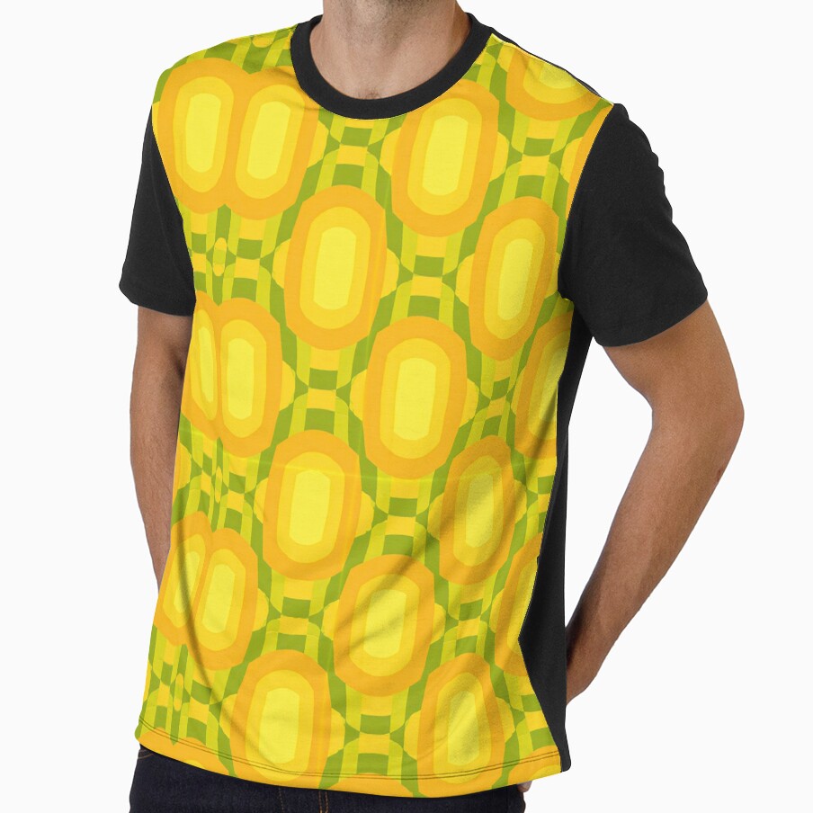 Mustard Mid-Century Geometric Orbs by Piotrek0001