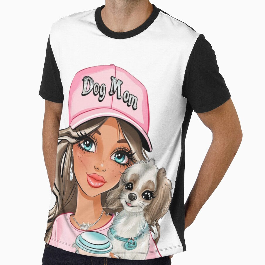 Cute Dog Mom Sparkly Pink by AshandAnna
