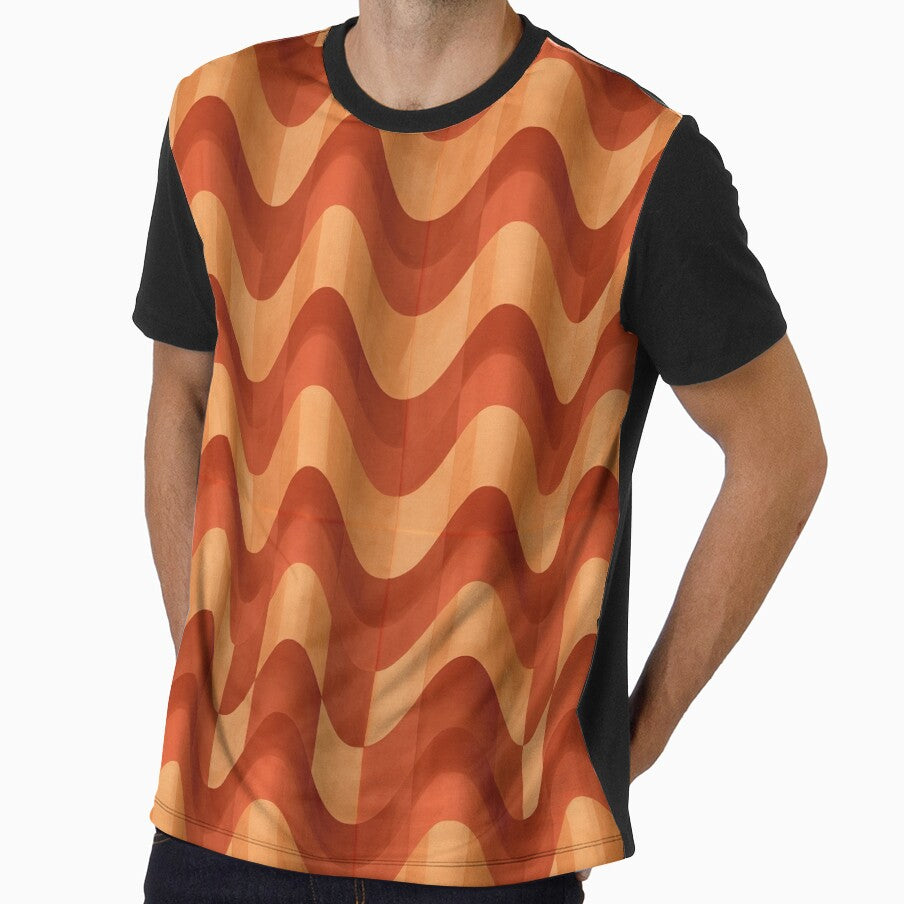 Terracotta Vertical Sine Waves by Piotrek0001