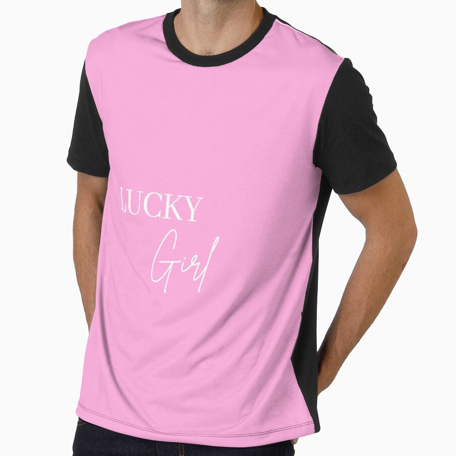 Lucky Girl, Lucky, Daily Affirmation, Pink by Magic Love Art Print