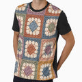 Vintage Crochet Granny Squares Pattern – Cozy Handmade Yarn Mosaic by blankTeeShirt