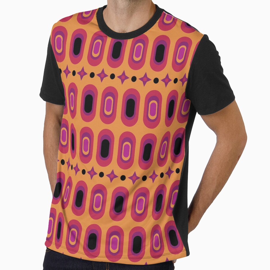 Groovy Retro 70s Style Geometric Pattern by SoccaTamam