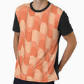 Tangerine Orange Vertical Ripples by Piotrek0001
