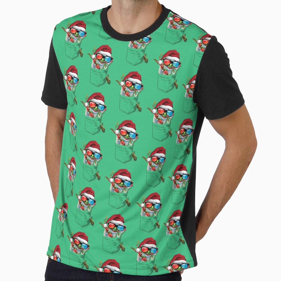 Pocket Christmas Tree Frog With 3D Glasses by MudgeStudios