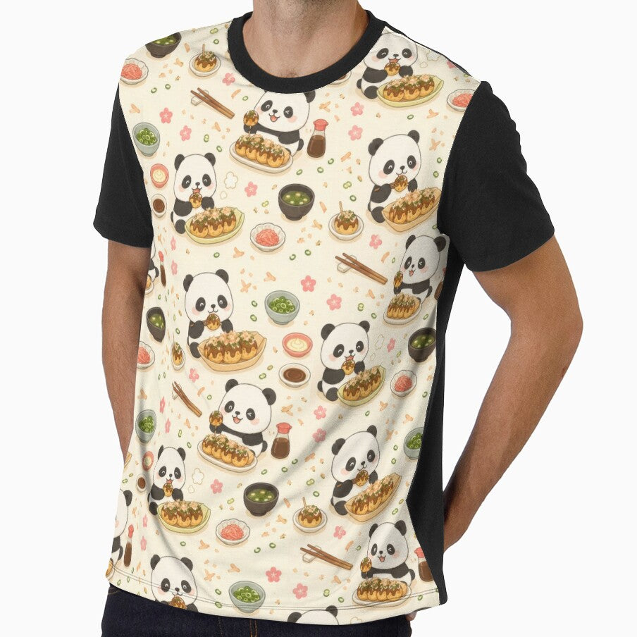 Panda Takoyaki Pattern | Cute Kawaii Japanese Food Design by Soft Berry Studio