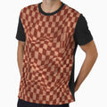 Wavy Rust Red Distortion Grid by Piotrek0001
