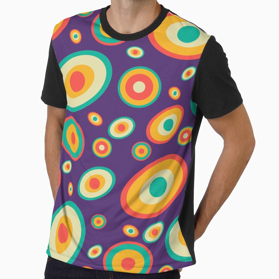 70s Retro Hippie Style Funky Pattern by designandclouds