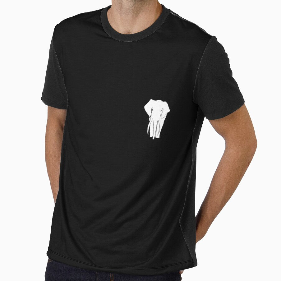 Minimalist Elephant Line Art by MindCereal