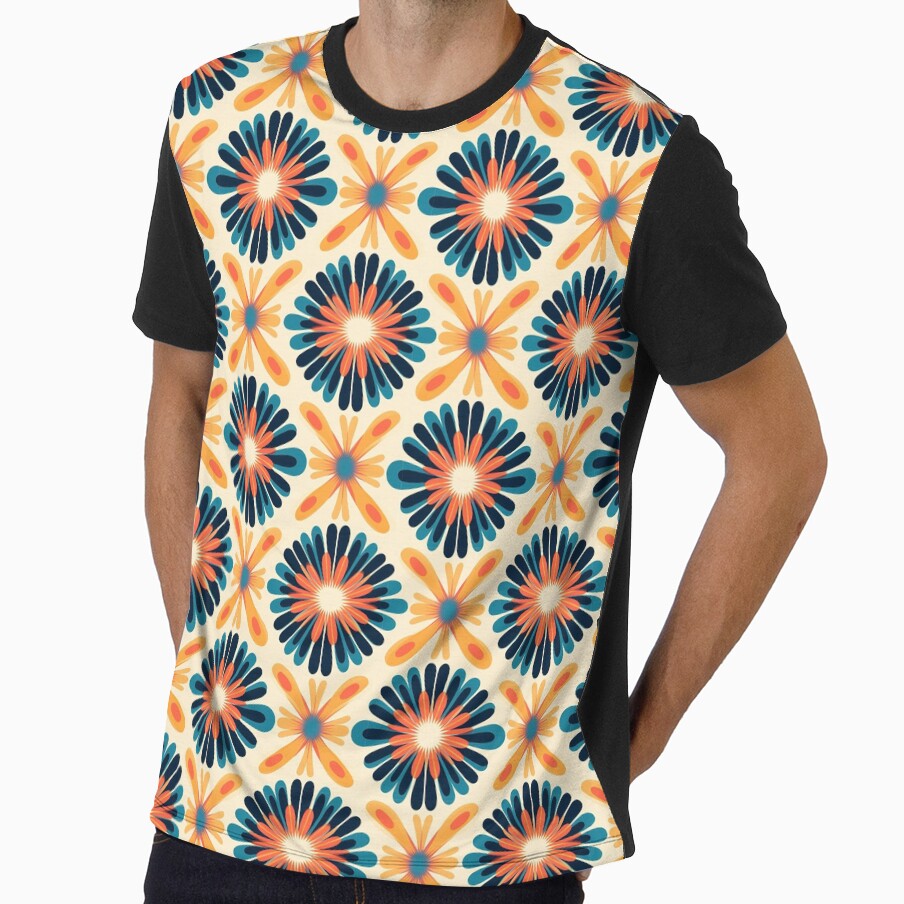 Retro  70's Flower Power Pattern by Driftwood Spirits