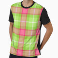 Y2K Hot Pink and Lime Green Plaid Pattern | Retro 2000s Tartan Grid Aesthetic by BrontesWhimsyStore
