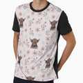 Highland Cow Pink Floral by ChantalDesign