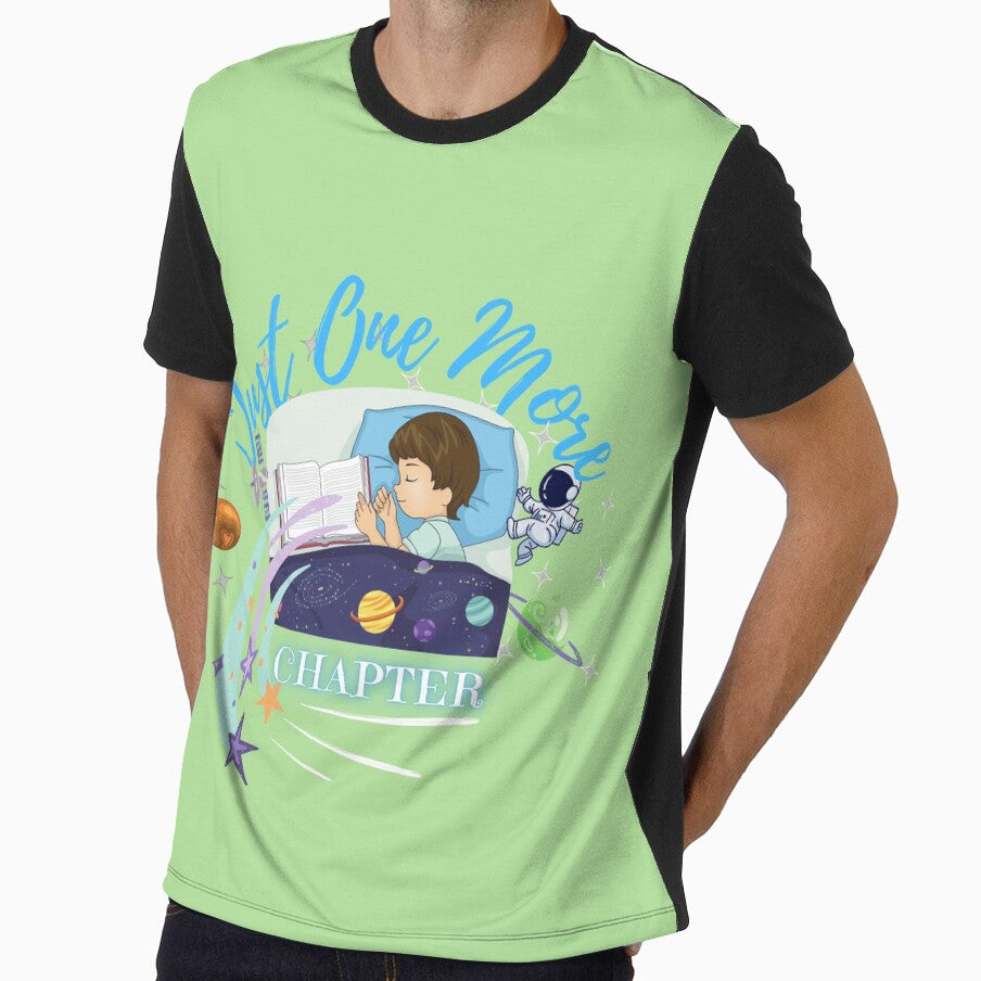 Just One More Chapter (green) by Novelty-Shirts