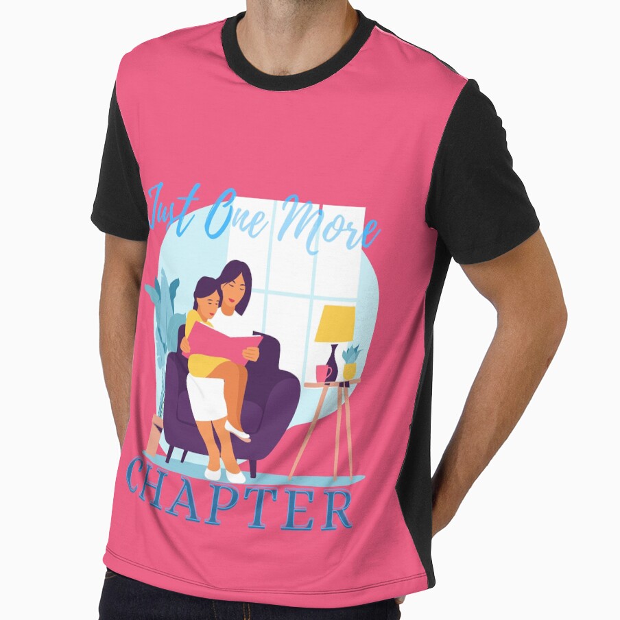 Just One More Chapter Mom Reading To Daughter (pink). by Novelty-Shirts