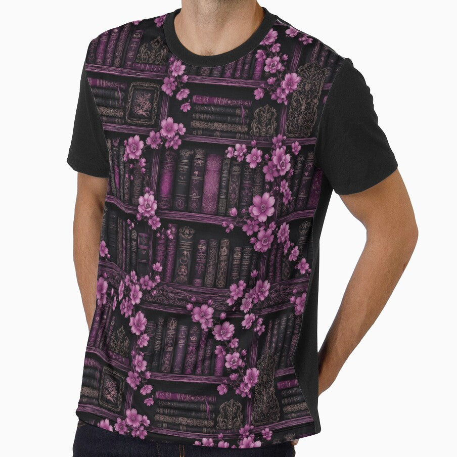 Copy of Dark Gothic Academia Pink Flowers and Antique Books Seamless Pattern by · GAMING SOUL ·