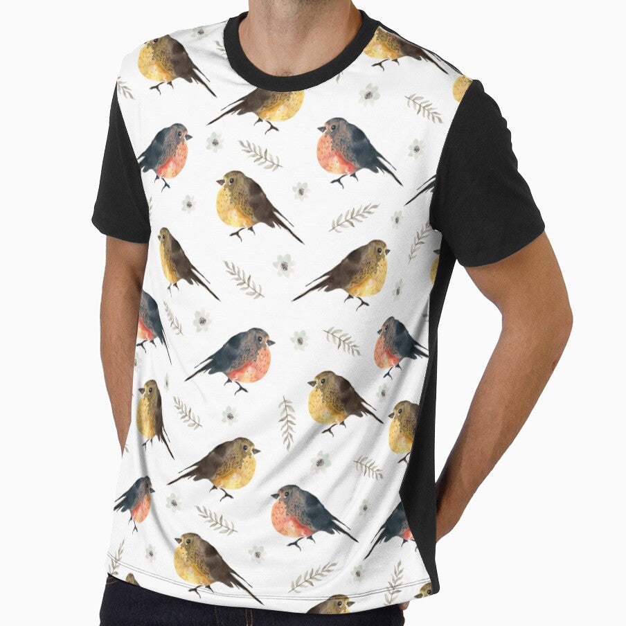 Cute birds. White pattern by JuliaBadeeva