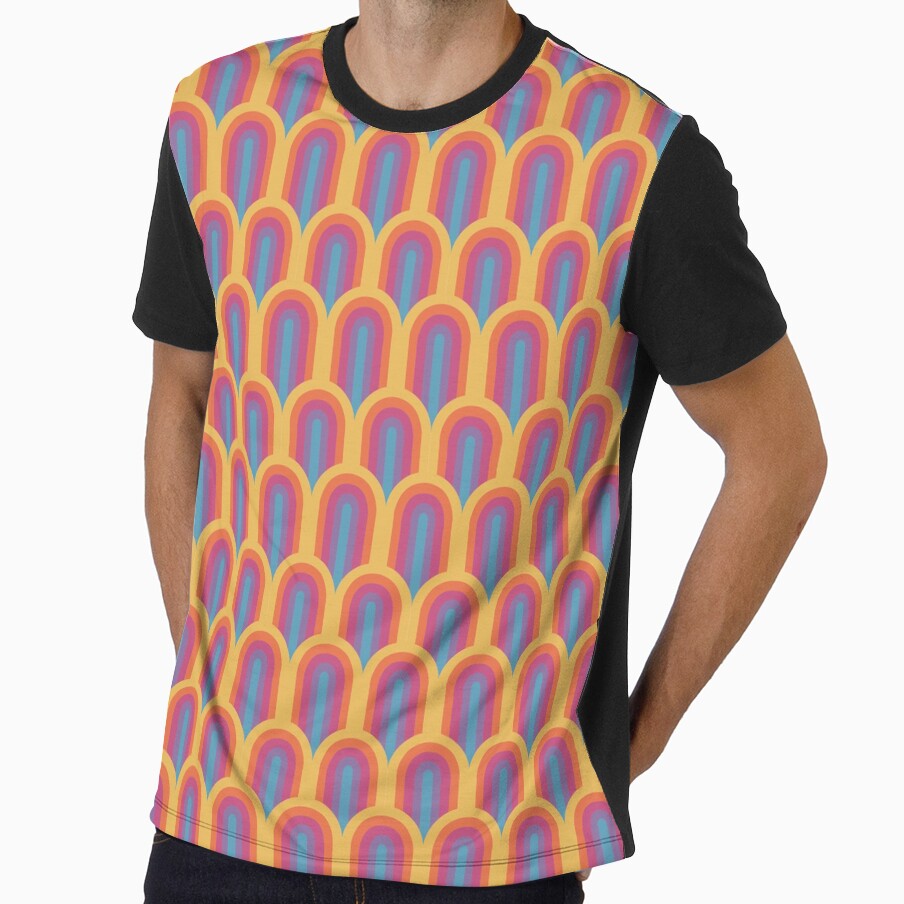 Repeating Retro 70s Rainbow by So70s