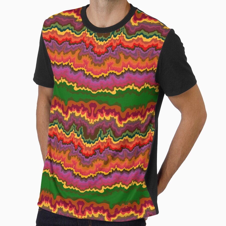 Groovy Autumnal Waves by JaygiesDesign