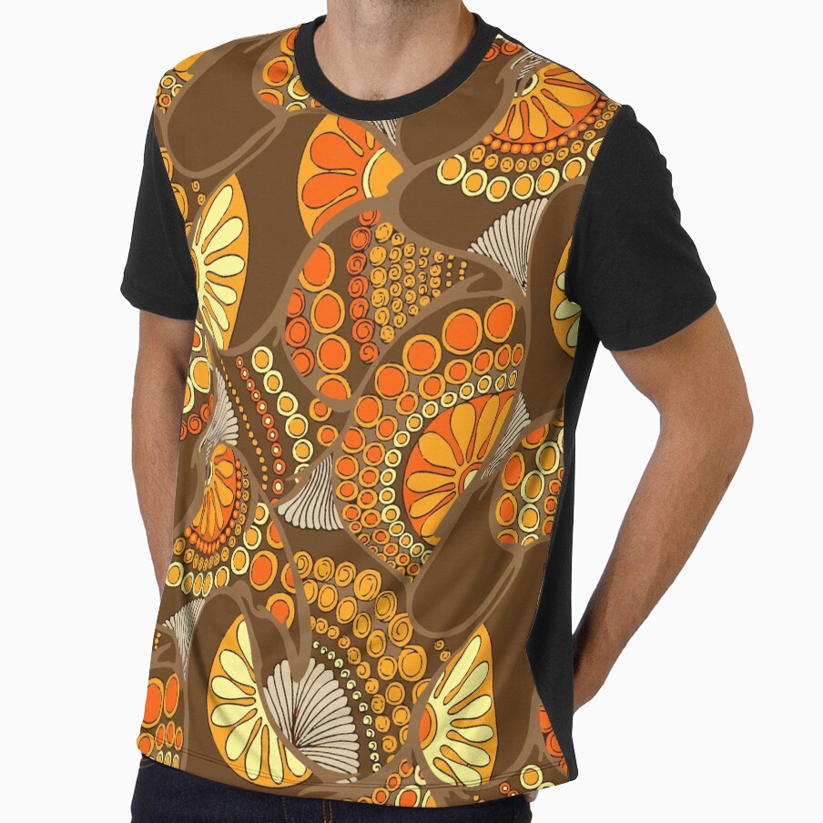 Retro 1970's Style Seventies Vintage Pattern by sarodigiart