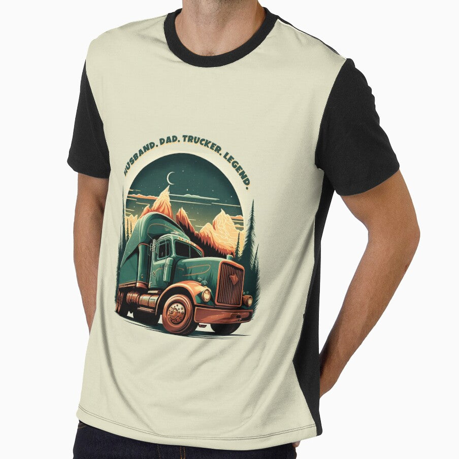 Husband Dad Trucker Legend #6 by aifuntime