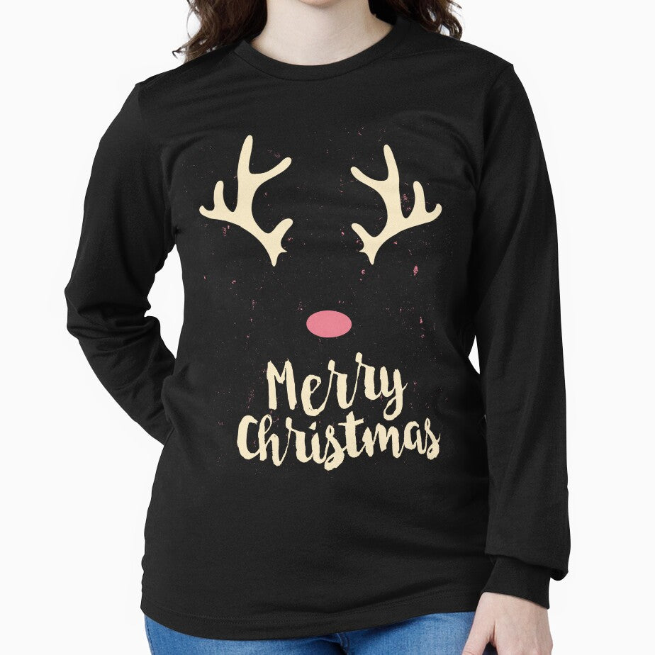 Merry Christmas Sweatshirt, Christmas Sweatshirt, Holiday Sweatshirt, Christmas Gift, Deer Christmas Sweatshirt, Christmas Family Sweater by hmgrafi36