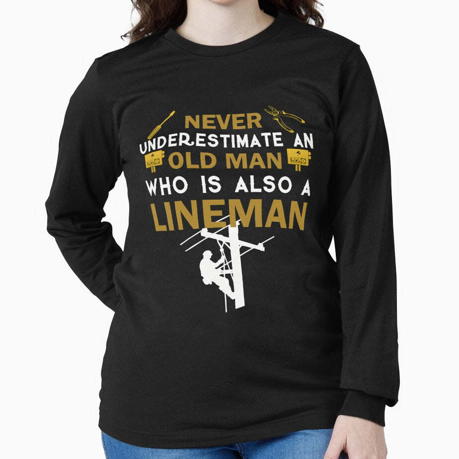 Funny Saying Gift for old man lineman by BrennaEirlys