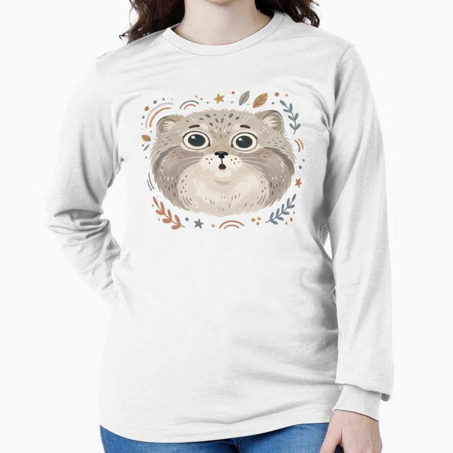 Surprised Pallas Cat (Manul) | Cute Wide-Eyed Floof Meme Design by HelgaCraftery