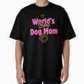 Worlds Best Dog Mom Crown Bold Pink Tee by Motel Mirage