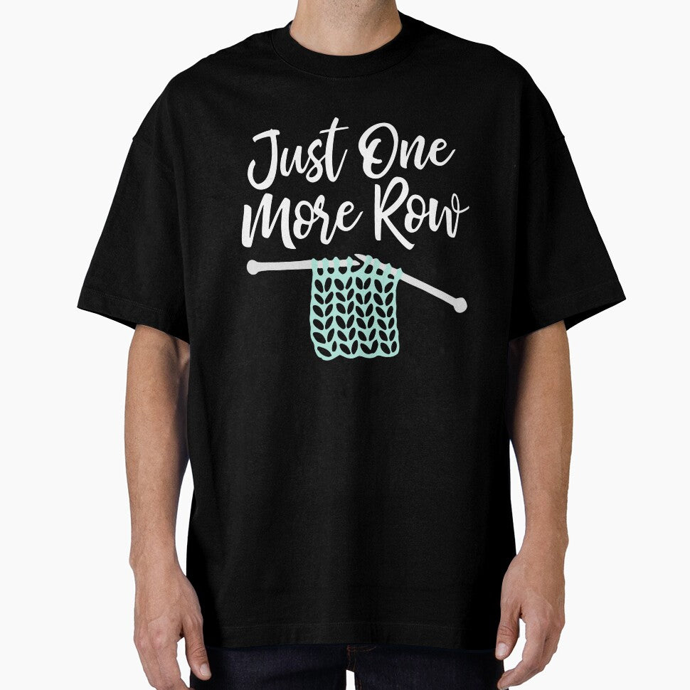 Just one more row - funny knitting print by kapotka