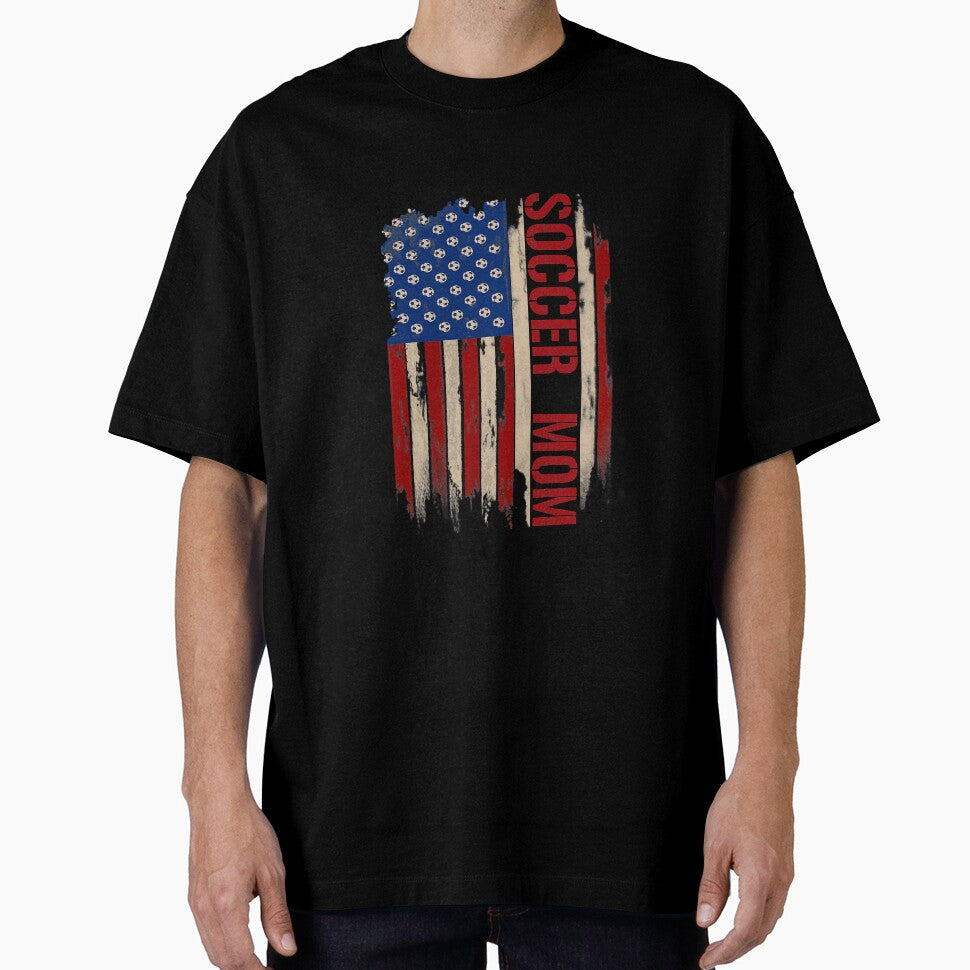 Vintage Soccer Mom American Usa Flag by SkyCloudBlue