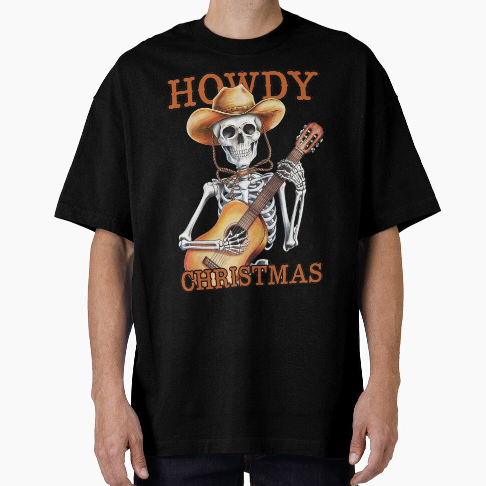 Howdy Christmas Western Cowboy SKELETON STICKER by inkfluenceart