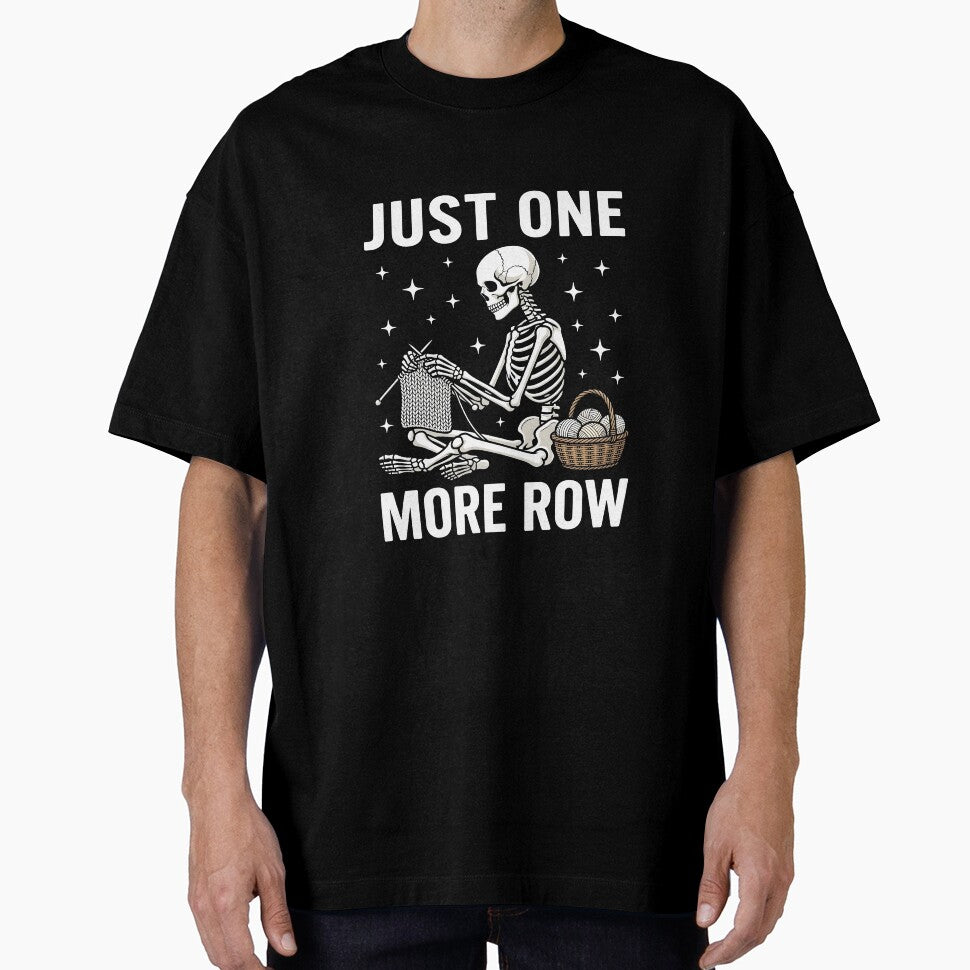 Funny Knitting Skeleton: Just One More Row Crochet Yarn Lover Clipart Craft Humor Design by Merchall  store