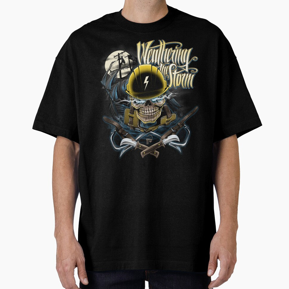 Classic Power Lineman 'Weathering The Storm" Pirate Design by RP Thor by RPTHOR