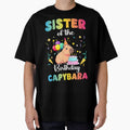Sister of The Birthday Girl Capybara Bday Party Family Art for Men Women Kids , Capybara Gift Lover by DZIRI NAJAT