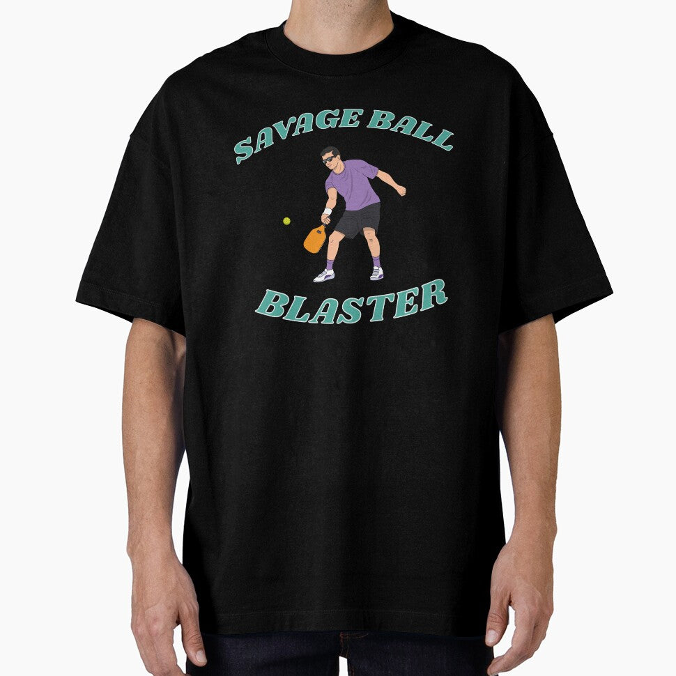 Savage Ball Blaster Funny Mens Pickleball Gift by LADistrictGarb