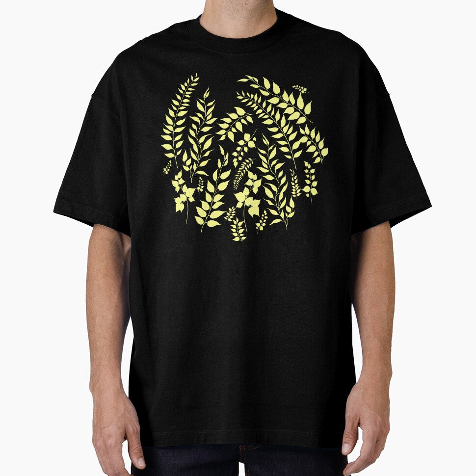 Greenery Botanical Print Yellow and White by SilverPegasus