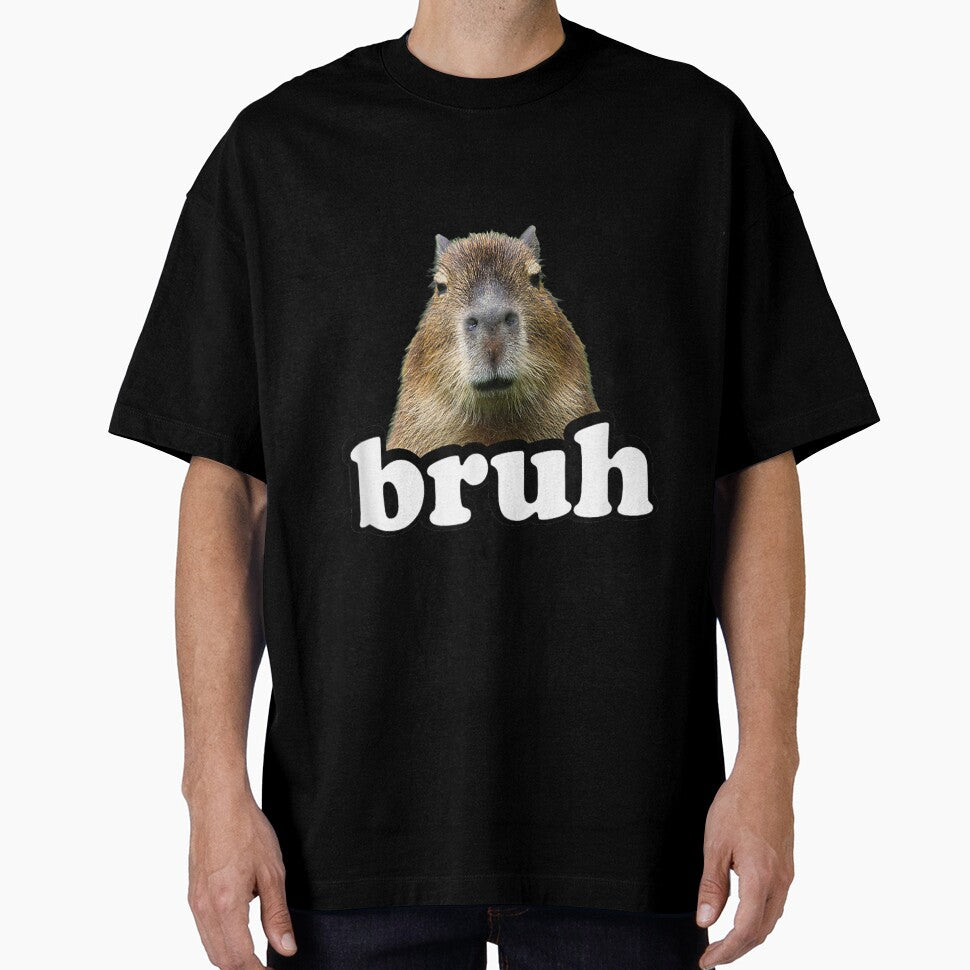 Funny Capybara Gifts Graphic Tee Shirts & Hoodies Meme Lover Bruh Capybara Art for Men Women Kids , Capybara Gift Lover by DZIRI NAJAT