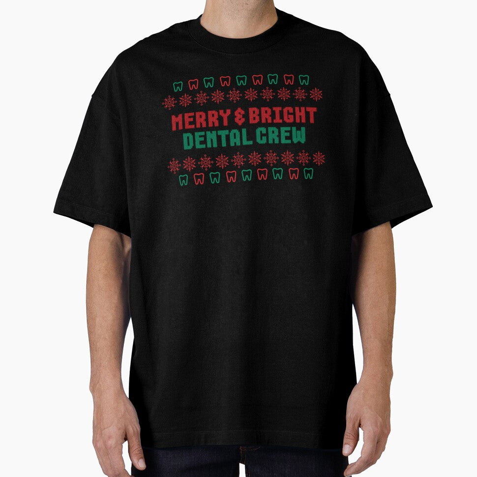 Merry & Bright  Dental Crew Ugly Christmas Sweater by EdytaGister