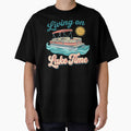 Living On Lake Time Retro Pontoon Boat Boating by KroghDs