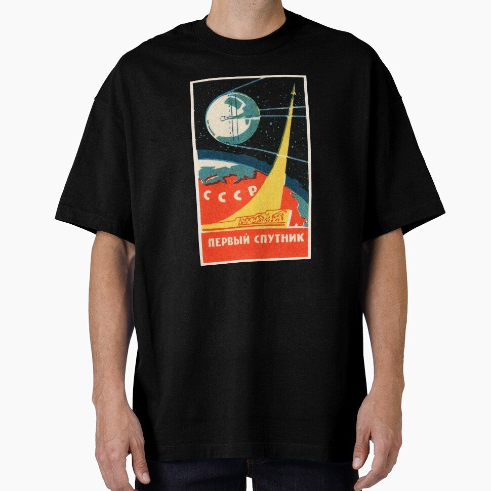 Sputnik First Satellite Soviet Space Race Art by Maljonic Unisex