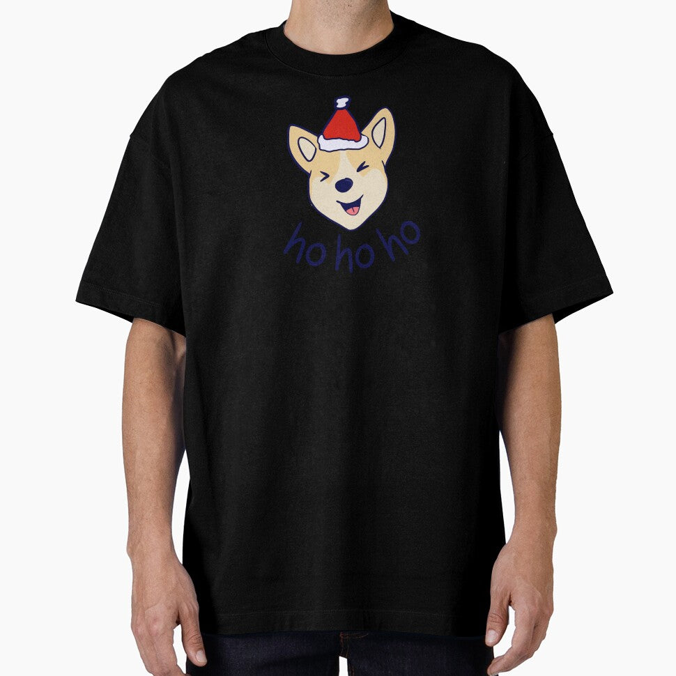 Christmas Santa Hat hohoho Corgi Dog by emDesign123