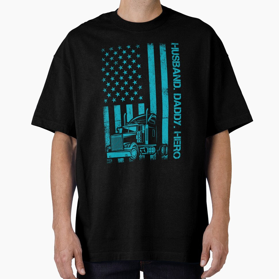 Husband Dad Trucker Legend - Teal by Logic72