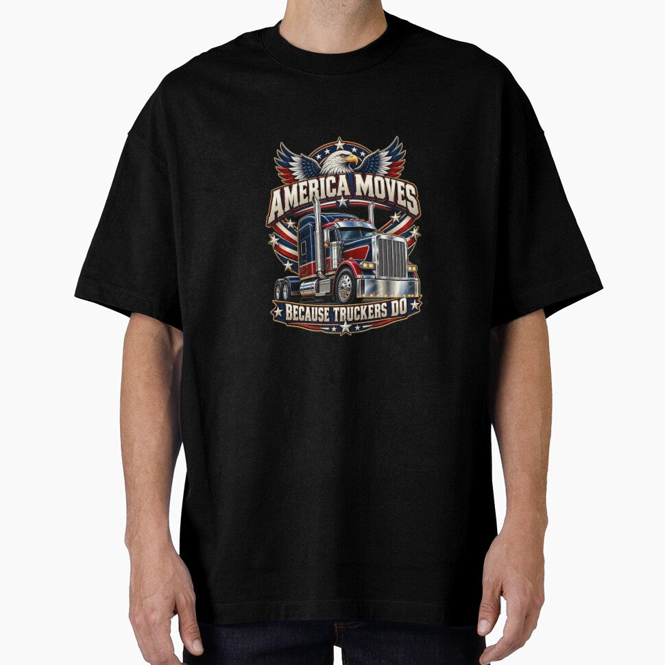 America Moves Because Truckers Do - US trucker motif by Zerberus71