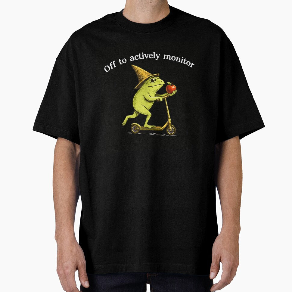 Funny Frog On Scooter Wizard Hat Off To Actively Monitor Quote by Serene woods