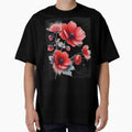 Red Poppies Flowers watercolor by Monika Howarth Unisex