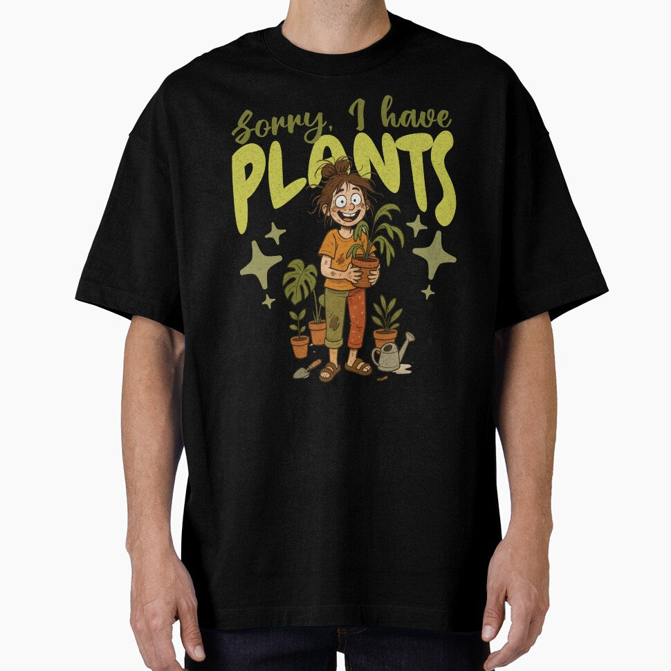 SORRY I HAVE PLANTS - MESSY HAIR GIRL - FOR PLANTS LOVERS by justyna-s28