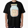 Cute Smiling Mason Jar with Bubbles Kawaii Art by BRU Design