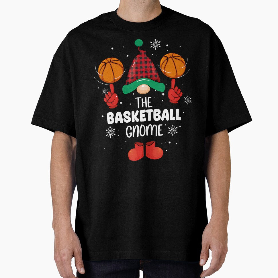Matching Family Christmas Basketball Gnome Red Buffalo Plaid by CharlotteSandra