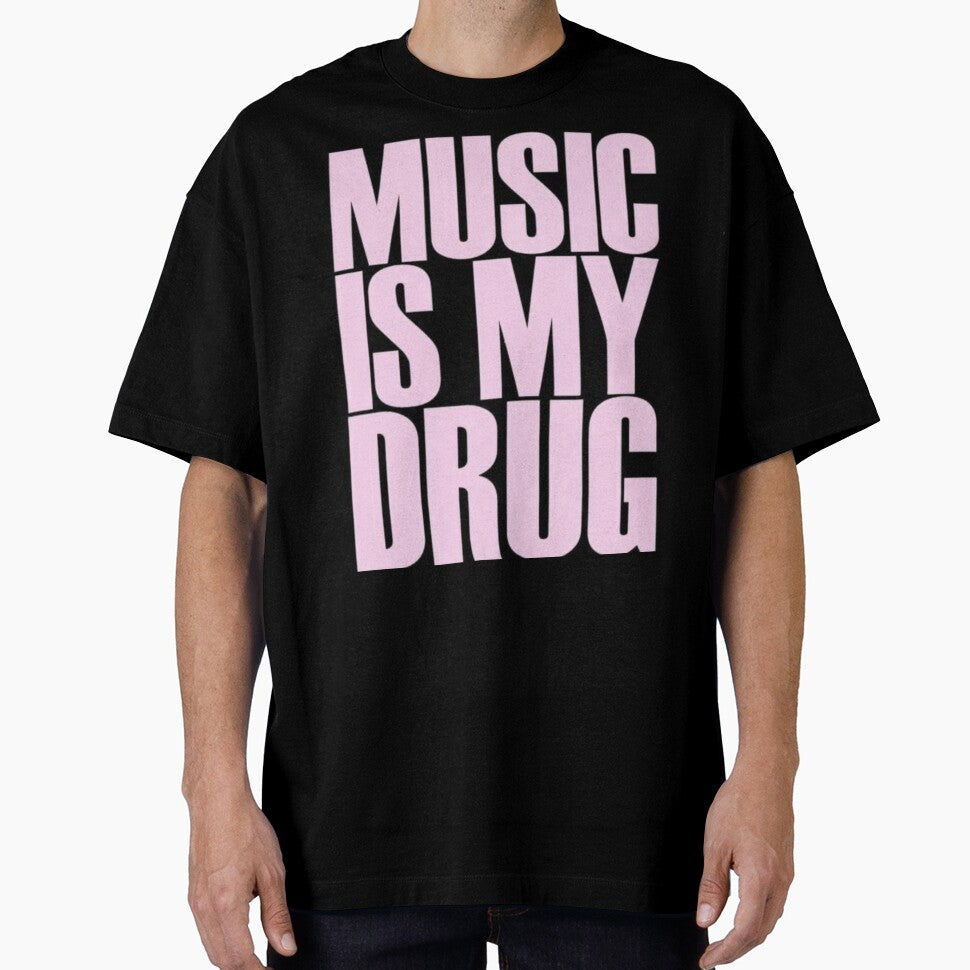 Music is my drug (black & bby pink) by alleycatt111